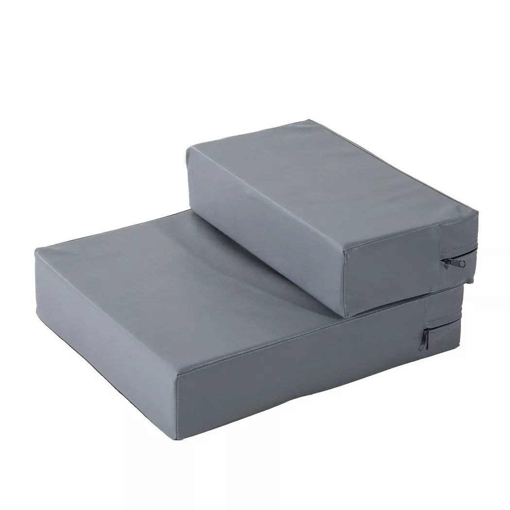 Northio - Haustiertreppe Klappbare 2-Stufen Tierunterlage Für Katzen & Hunde, Grau, L45Xb39Xh20 Cm, One Size, Taubengrau
