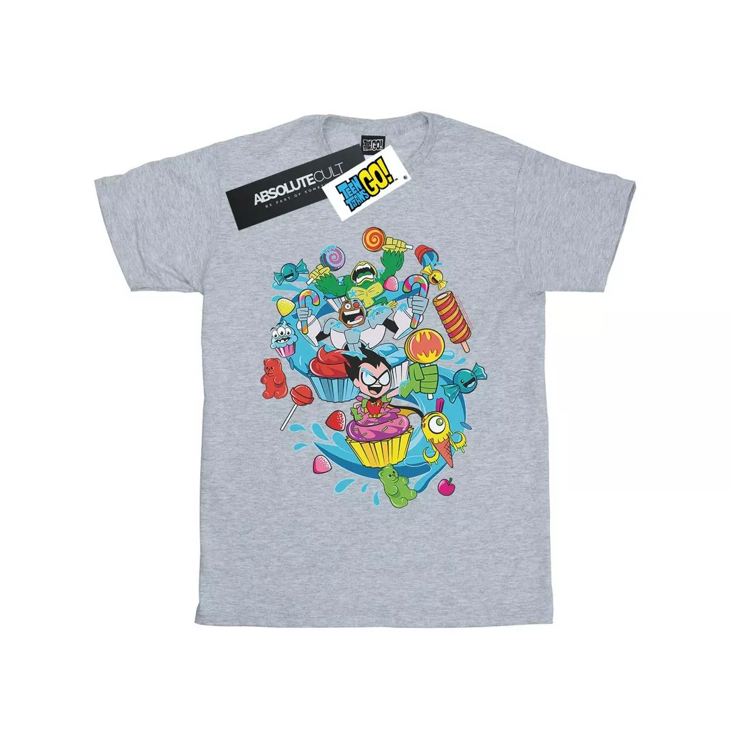 DC COMICS - Teen Titans Go Candy Mania TShirt, 116, Grau