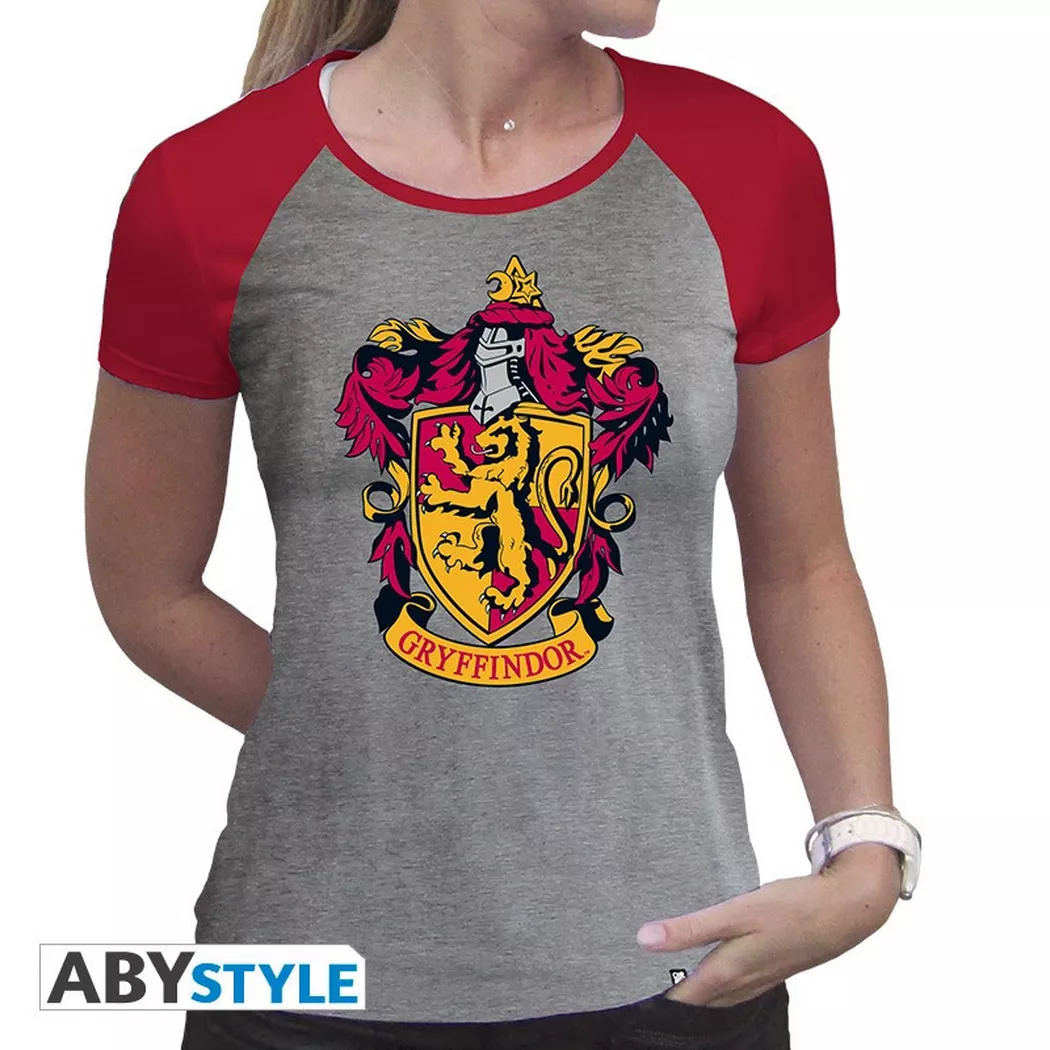 Abystyle - T-shirt - Harry Potter - Haus Gryffindor XS, für Damen, Taubengrau, Größe XS