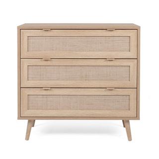 Calicosy Kommode mit 3 Schubladen L80 cm - Rattan-Druck - Bali  