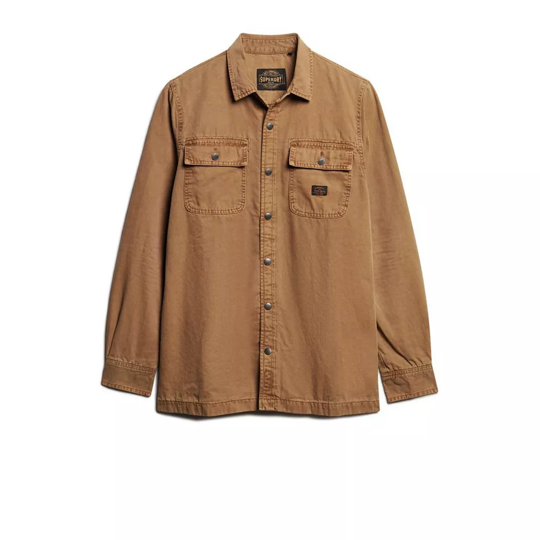 Superdry - überhemd workwear, für Herren, Cognac, Größe XL