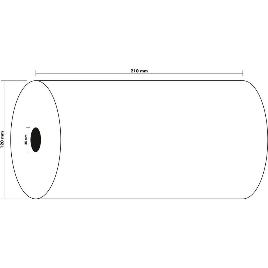 Exacompta Bobine Télex 210x120 mm - 1 pli offset extra-blanc 60g/m2. - x 6  