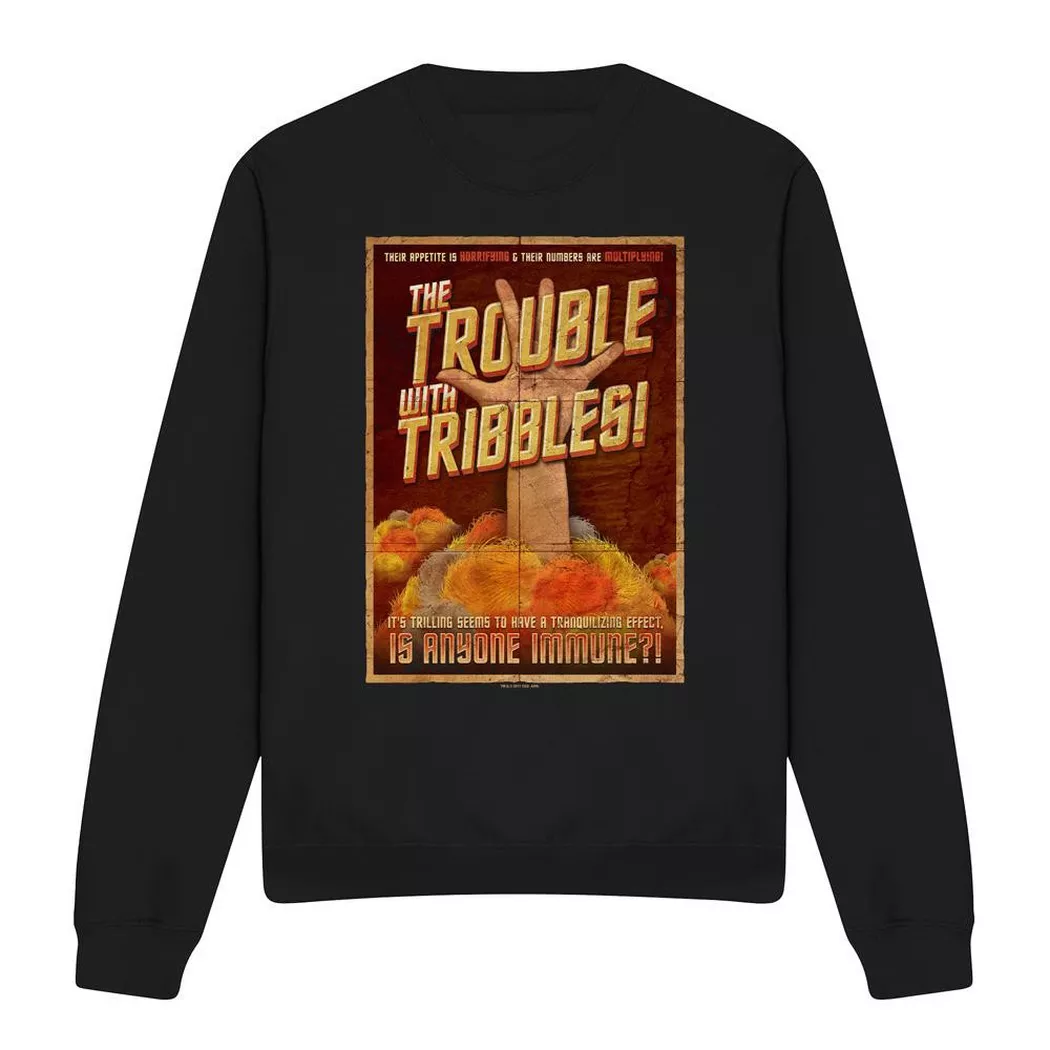 Star Trek - Tribbles: The Movie Sweatshirt, für Damen, Schwarz, Größe S