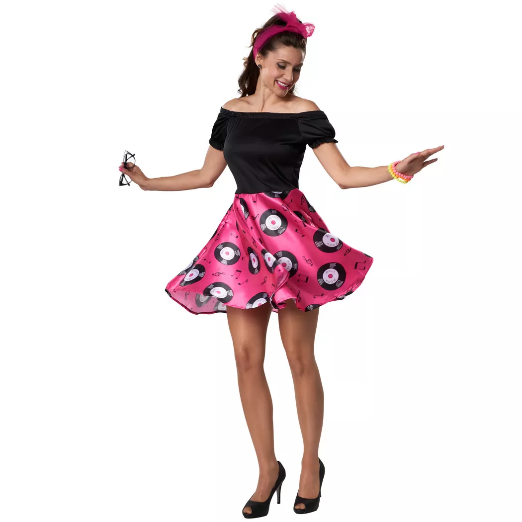 Tectake - Frauenkostüm Doo-Wop Girl, für Damen, Pink, Größe S