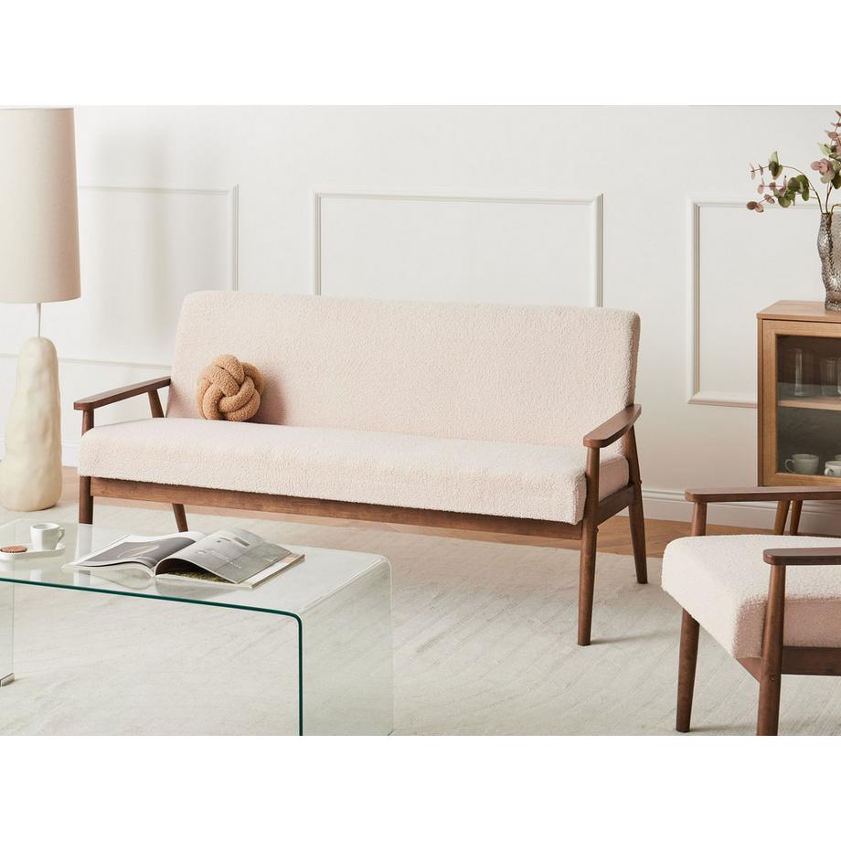 Beliani 3 Sitzer Sofa aus Bouclé  ESRUM  