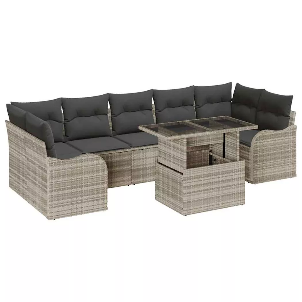 VidaXL - Gartenmöbel set poly-rattan, One Size, Silber