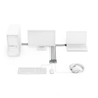 hama  00200135 commutateur écran, clavier et souris Métallique 