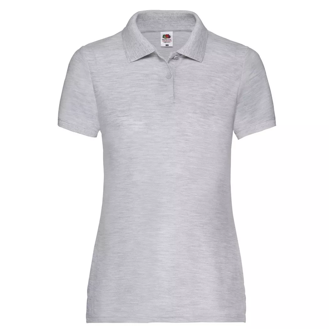 Fruit of the Loom - Lady Fit 6535 Poloshirt, für Damen, Grau, Größe S