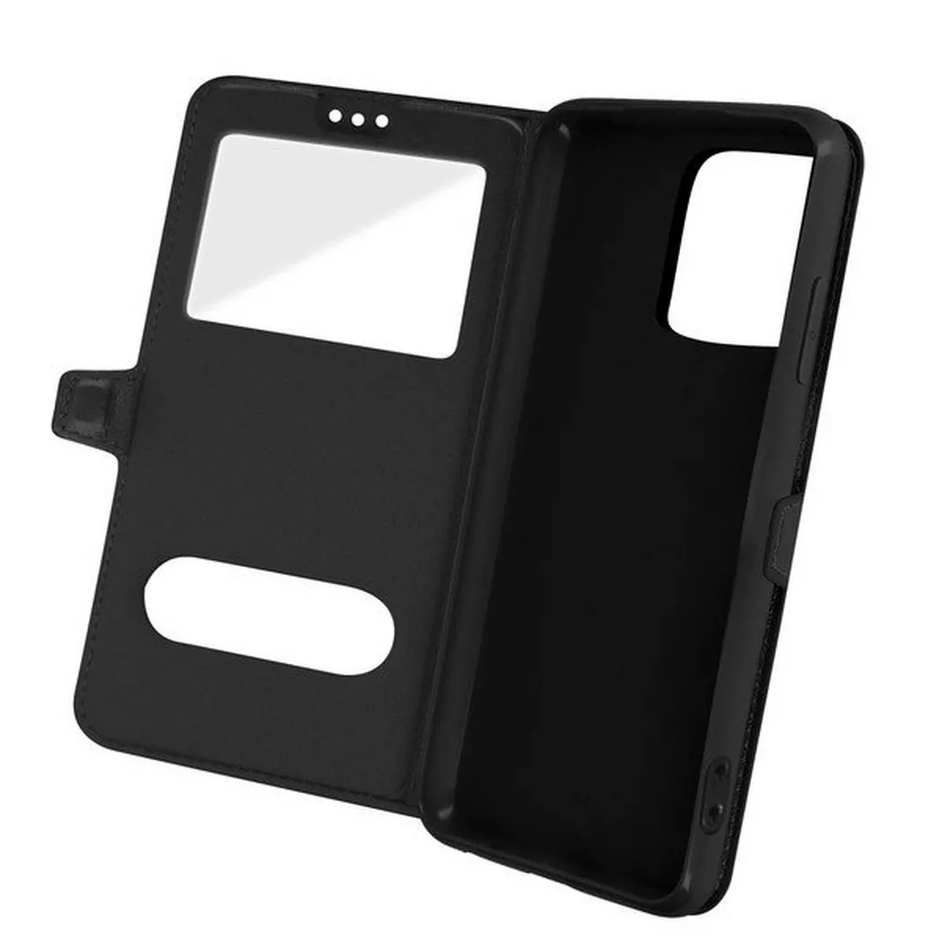 Avizar - Doppelfenster Cover iPhone 13 Pro Max, Schwarz