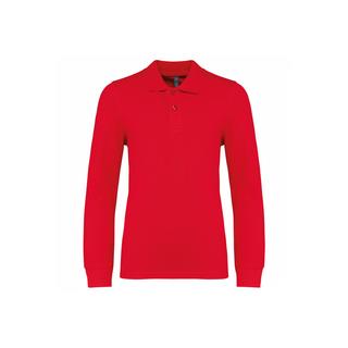 Kariban  langarm polo-shirt kind 