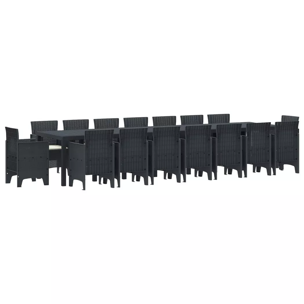 VidaXL - Gartenmöbel polypropylen, One Size, Anthrazit
