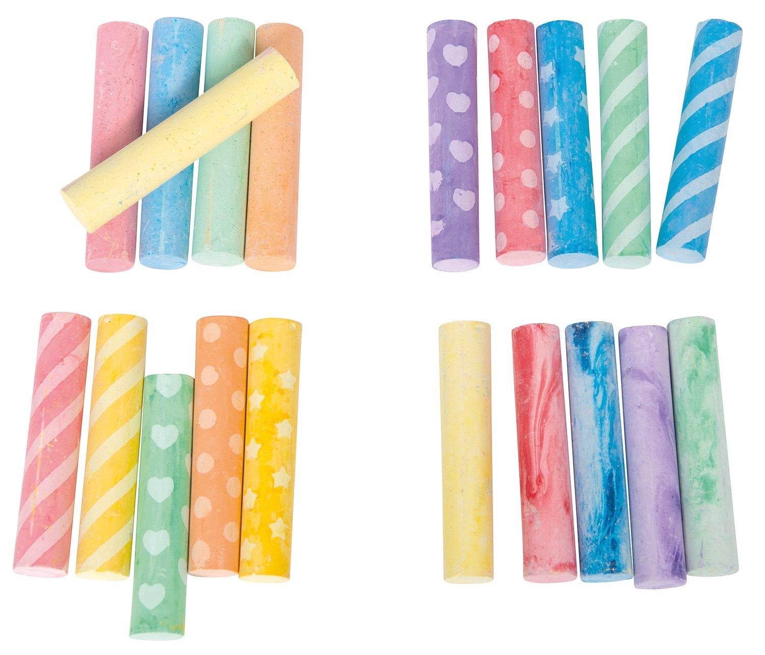 Moulin Roty Aujourd'hui c'est mercredi, Straßenmalkreide- Box mit 20 Kreiden  