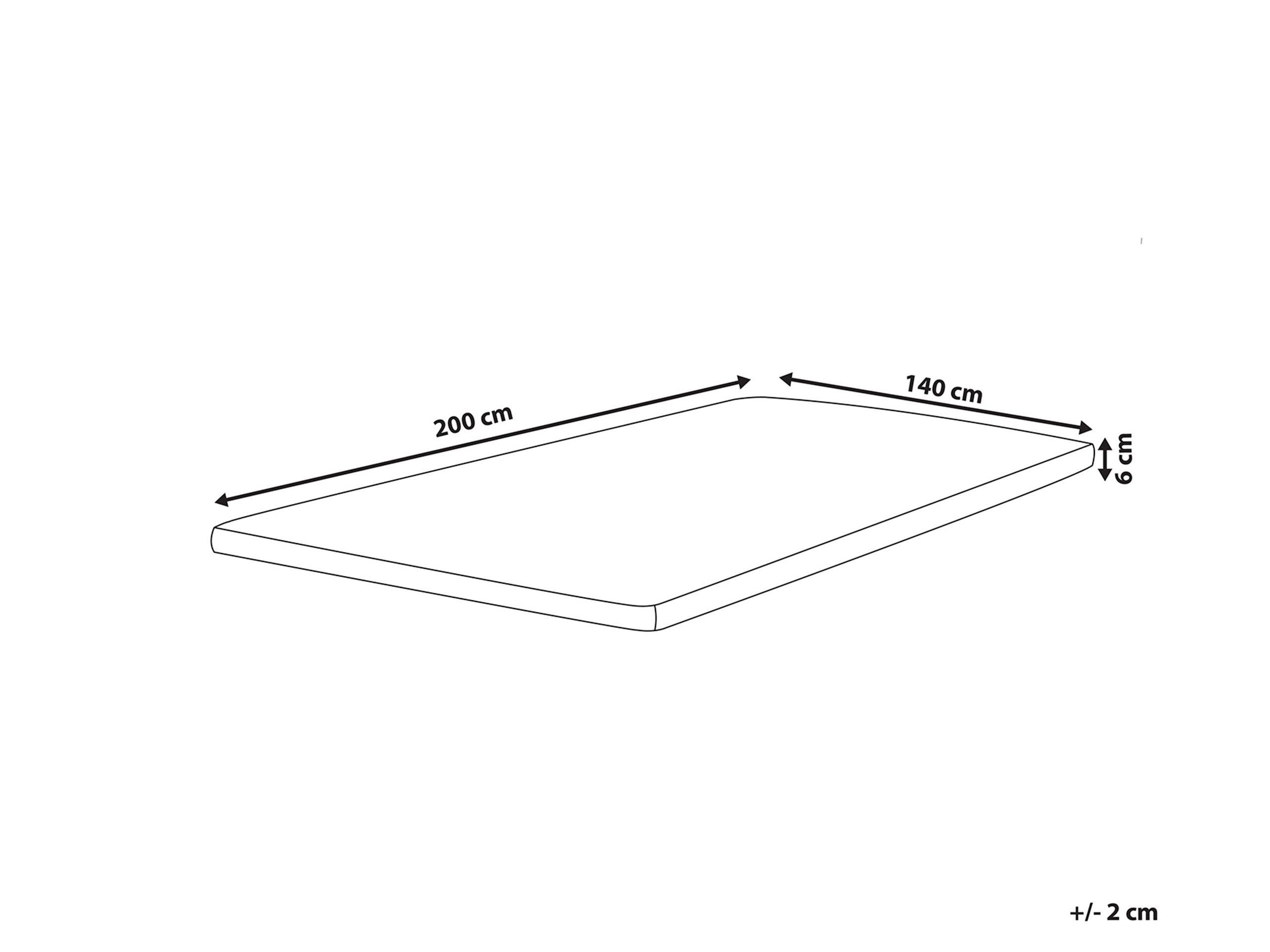 Beliani Topper per materasso en Poliestere COMFY  