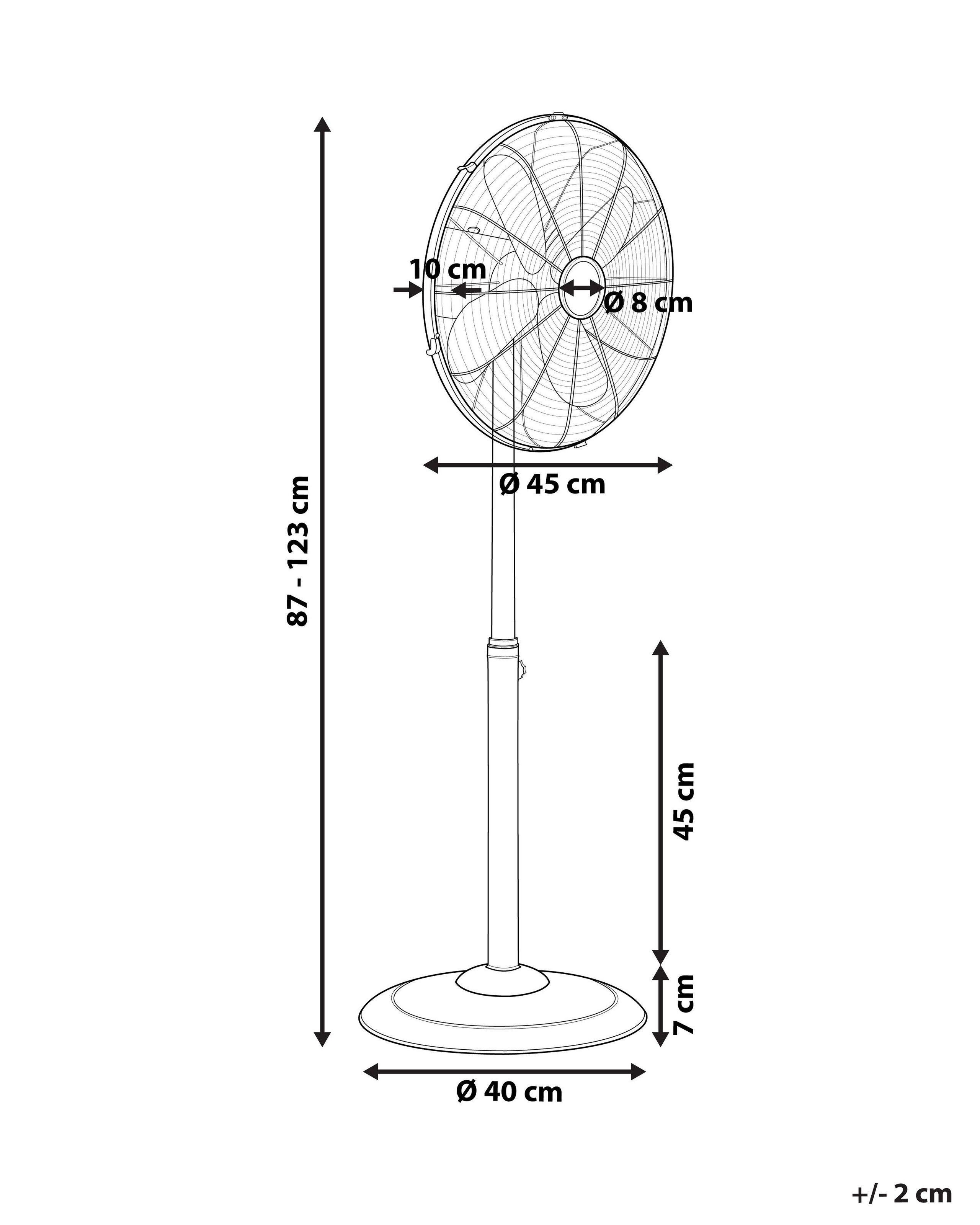 Beliani Standventilator aus Eisen Industriell TRENT  