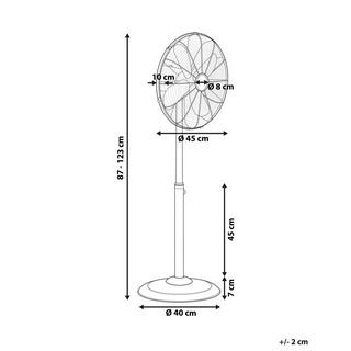 Beliani Standventilator aus Eisen Industriell TRENT  