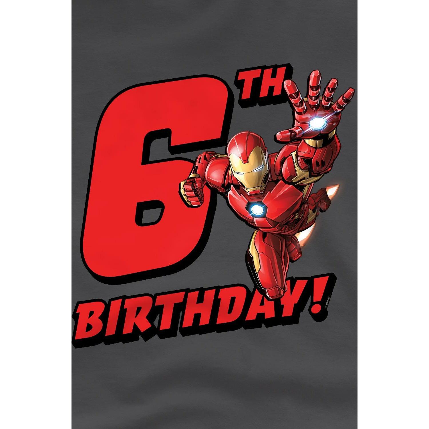 Iron Man  TShirt  6 Geburtstag 