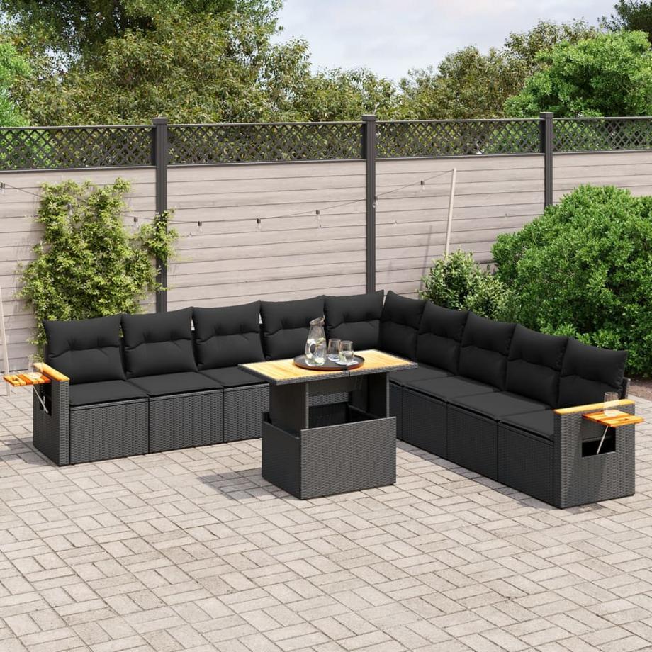VidaXL set divano da giardino Polirattan  