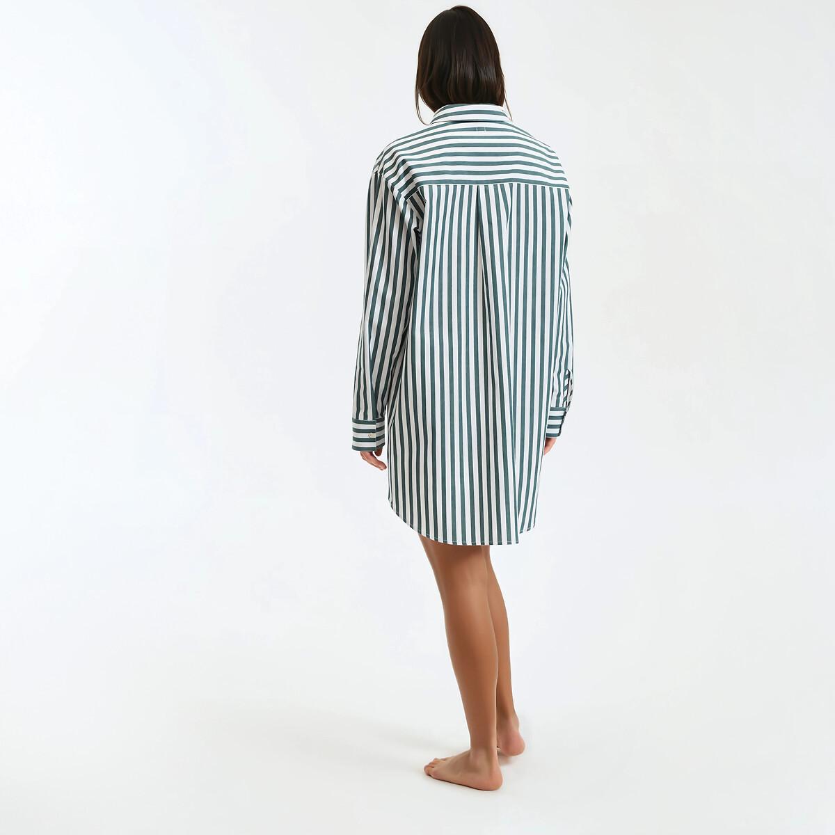 La Redoute Collections Chemise de Nuit Popeline Rayée  