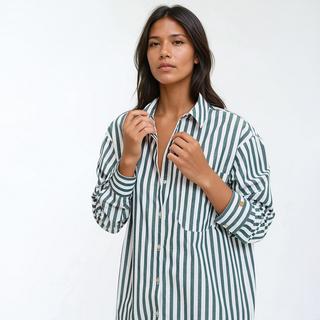 La Redoute Collections Chemise de Nuit Popeline Rayée  