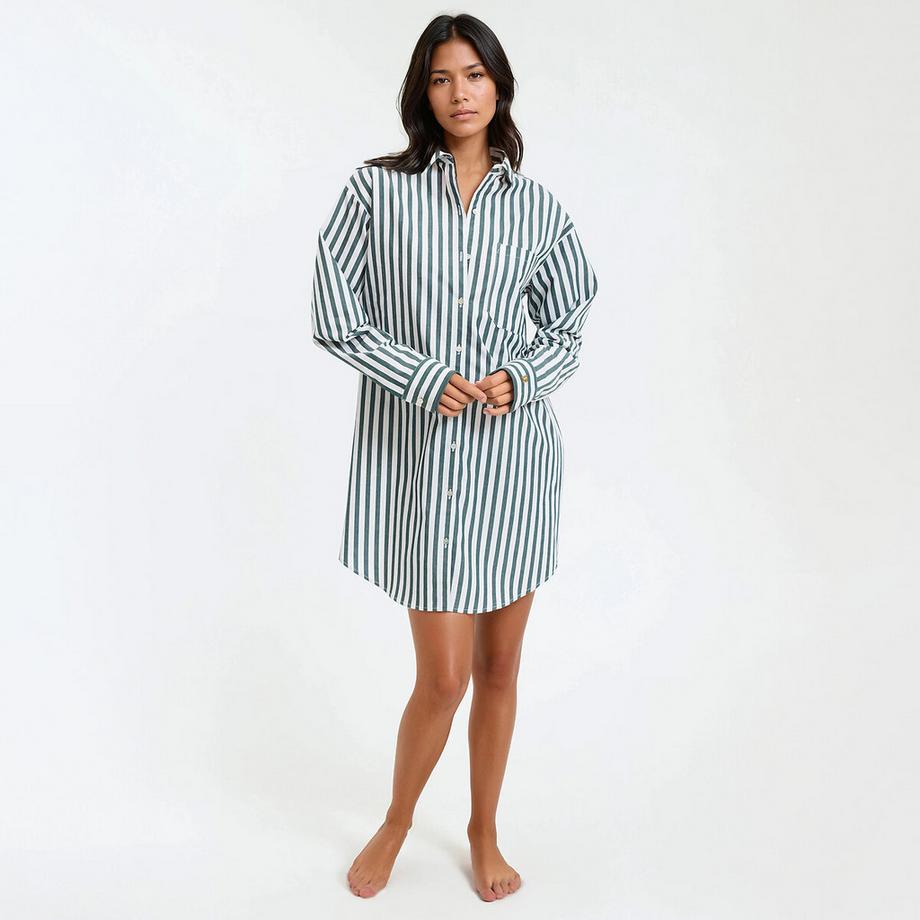 La Redoute Collections Popeline Gestreiftes Nachthemd  