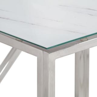 VidaXL Table de console acier inoxydable  