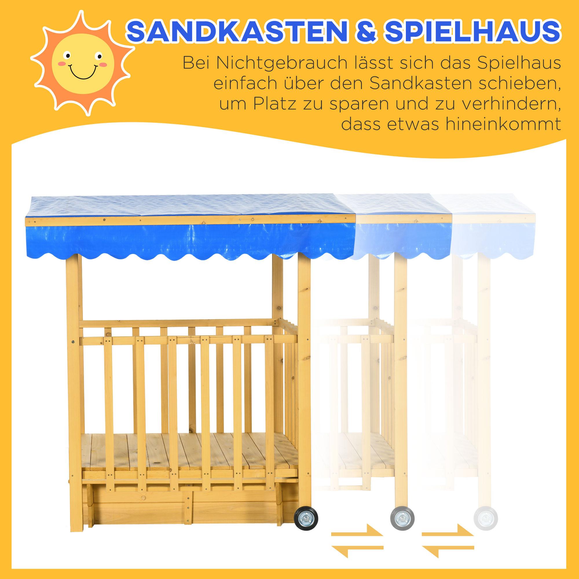 Outsunny  Sandkasten mit Dach 