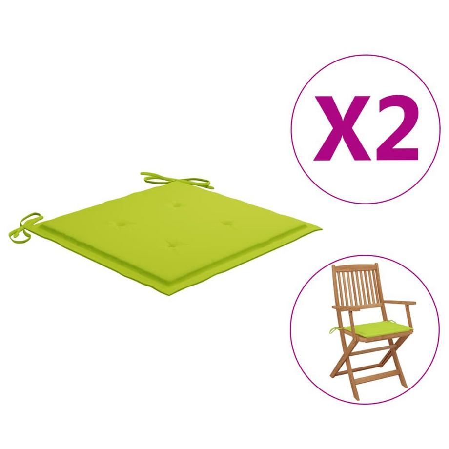 Coussins de chaise de jardin 2pcs 40x40x3cm Tissu