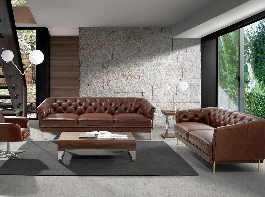 ANGEL CERDA Table d'angle carrée en noyer et acier chromé  