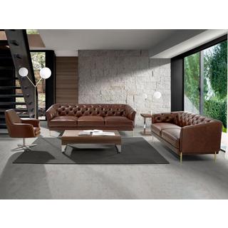 ANGEL CERDA Table d'angle carrée en noyer et acier chromé  