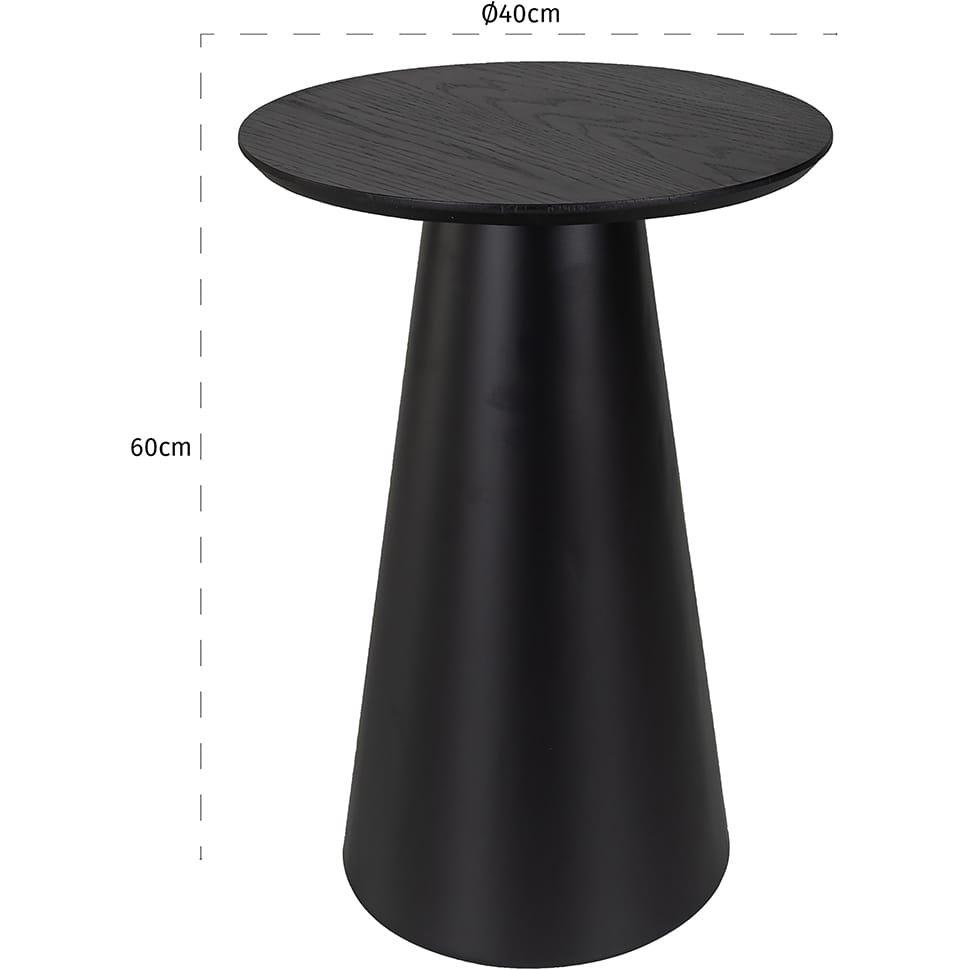 mutoni Table d'appoint Jazz noir 40  