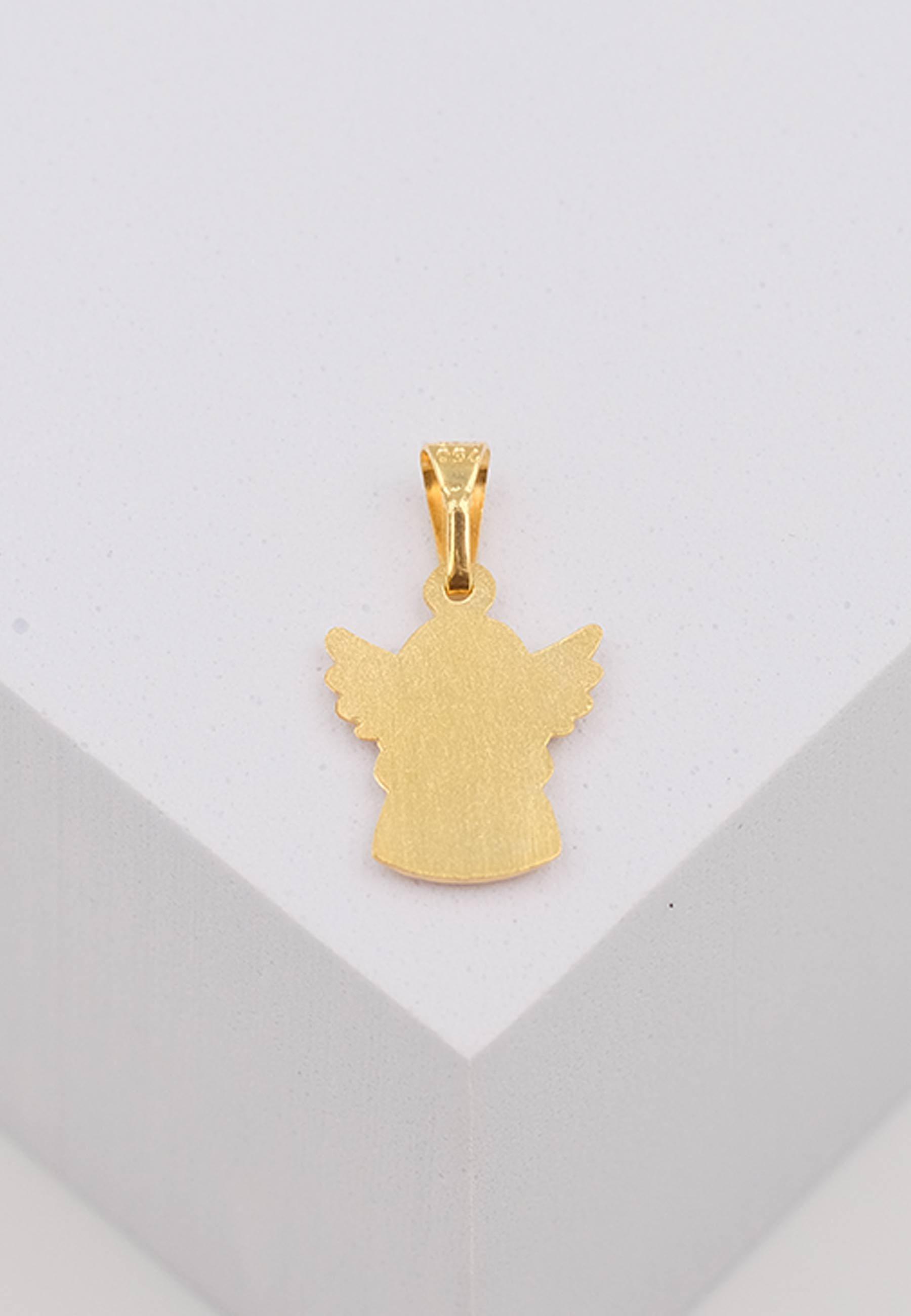 MUAU Schmuck  Engel Anhänger Gelbgold 750, 20x12mm 