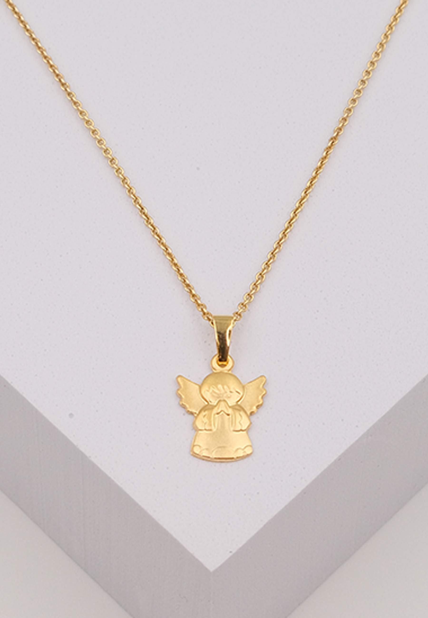 MUAU Schmuck  Engel Anhänger Gelbgold 750, 20x12mm 