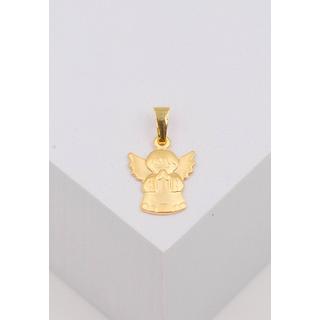 MUAU Schmuck  Pendentif ange en or jaune 750, 20x12mm 