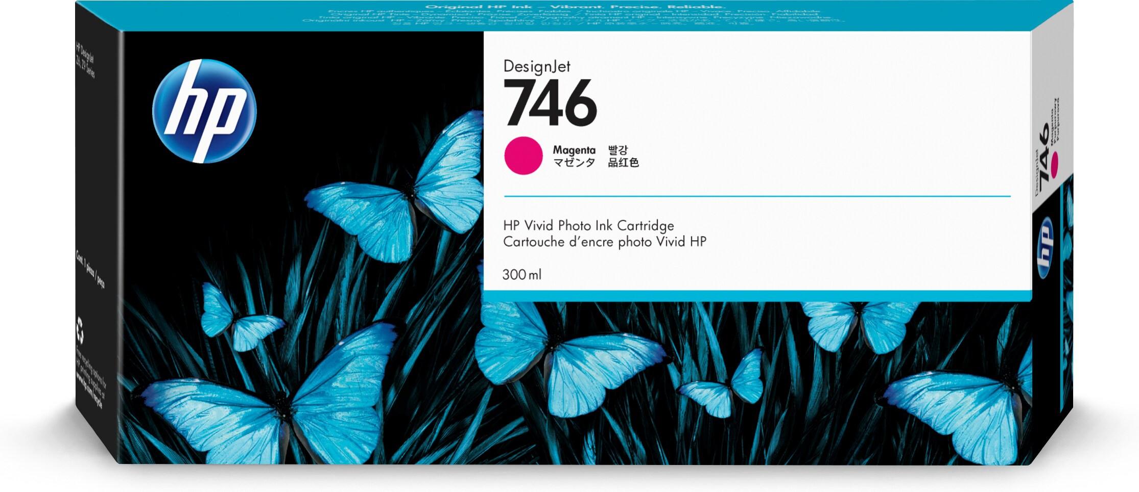 Hewlett-Packard  HP Tintenpatrone 746 magenta P2V78A DesignJet Z6 300ml 