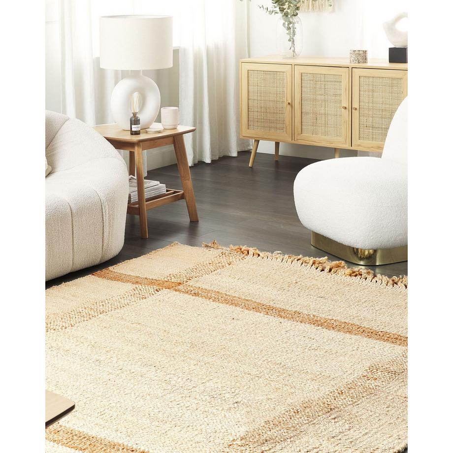 Beliani Tapis en Jute Boho YELMEZ  