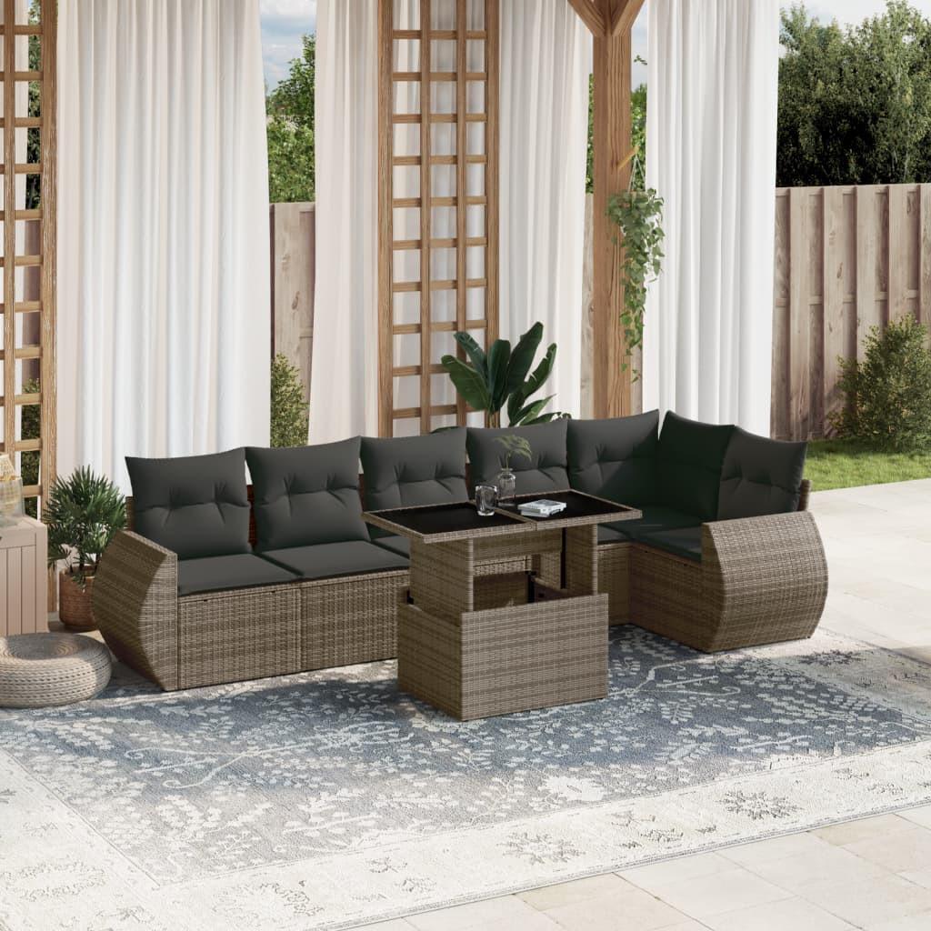 VidaXL set divano da giardino Polirattan  