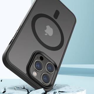 Cadorabo  Coque pour Apple iPhone 14 PRO en NOIR pour MagSafe - Housse de protection hybride avec bord en silicone TPU et dos solide 