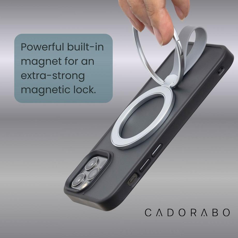 Cadorabo  Hülle für Apple iPhone 14 PRO in SCHWARZ für MagSafe - Hybrid Schutzhülle mit TPU Silikon-Rand und stabiler Rückseite 