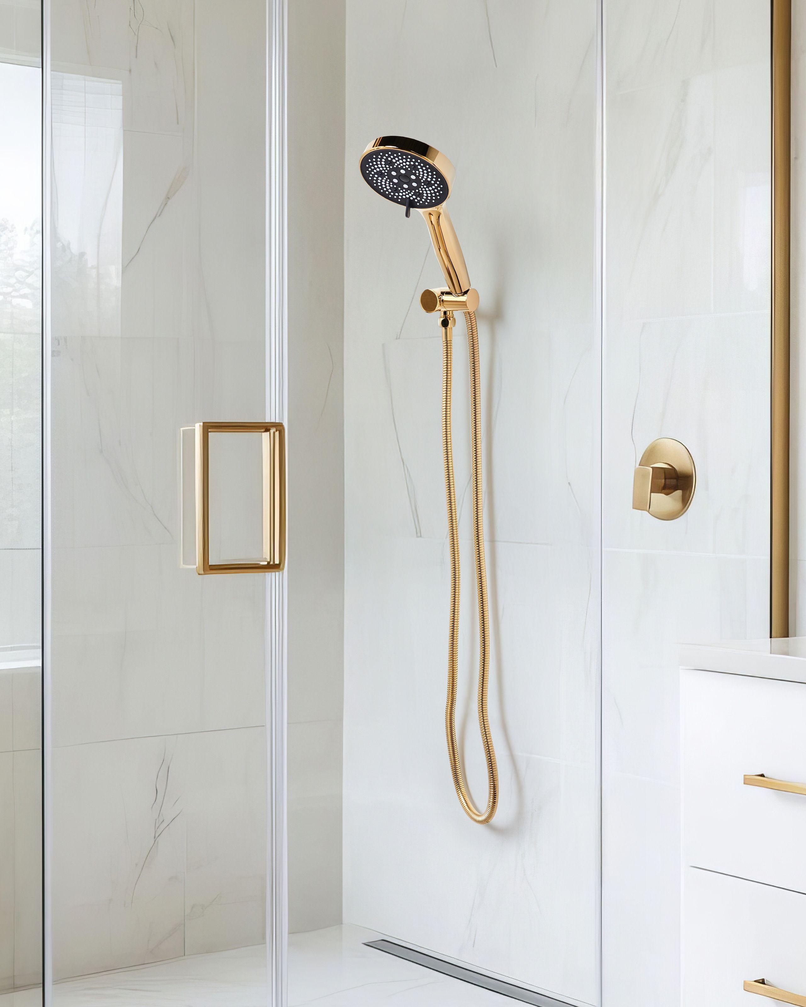 Beliani Duschkopf mit Schlauch aus ABS (robuster Kunststoff) Klassisch ICHMA  