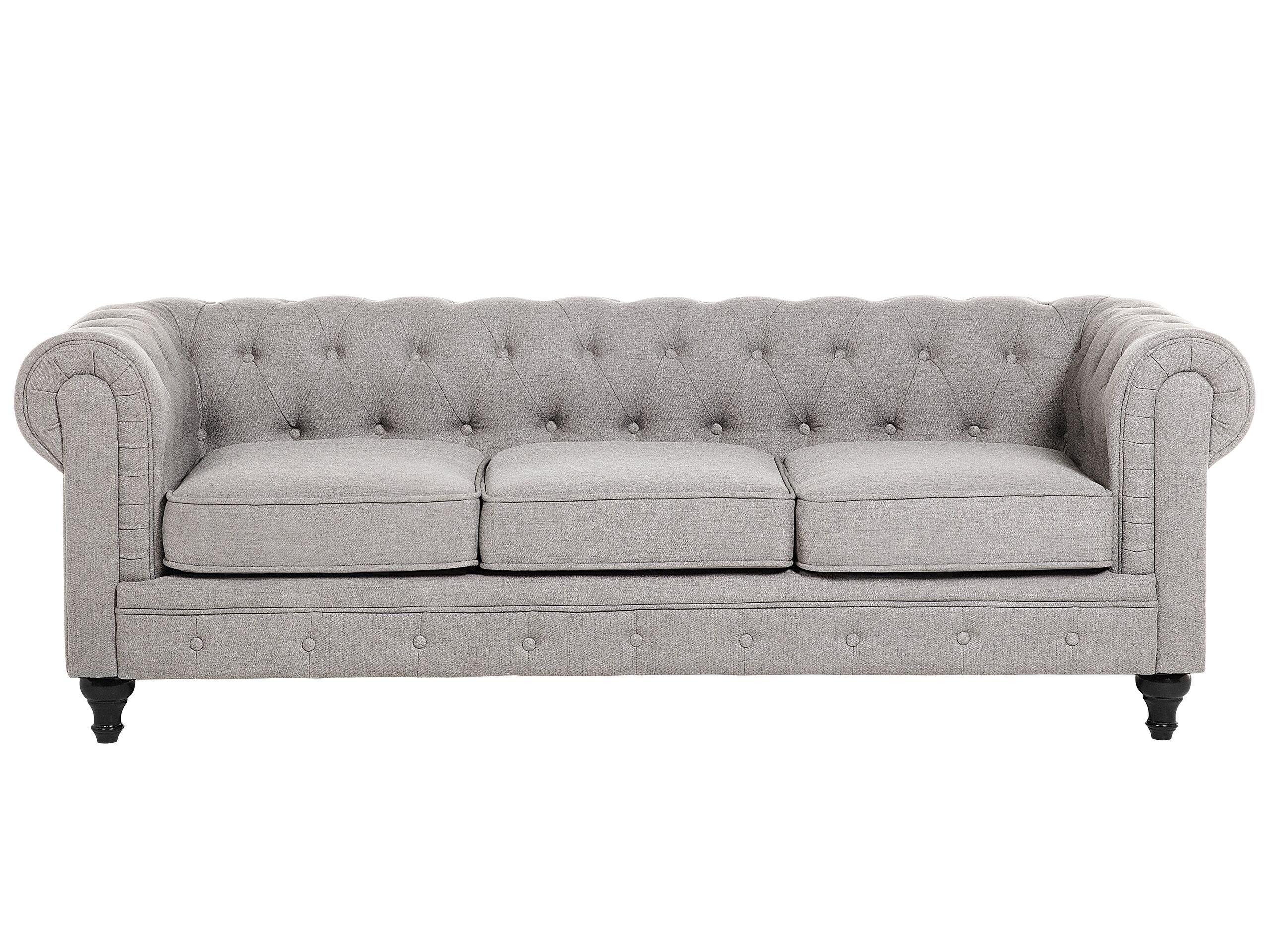 Beliani Canapé 3 places en Polyester Glamour CHESTERFIELD  