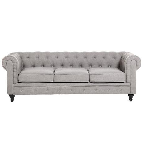 Beliani 3 Sitzer Sofa aus Polyester Glamourös CHESTERFIELD  