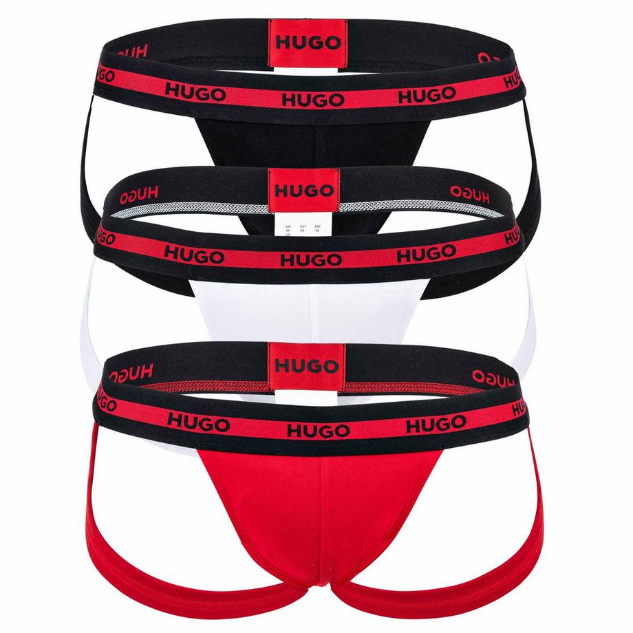 HUGO Triplet Planet Stretch Jockstrap Confezione da 3  