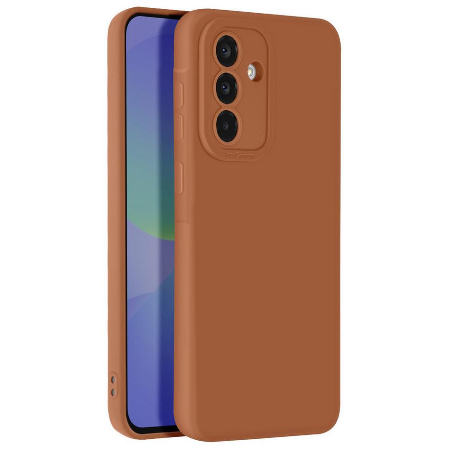Avizar  Samsung A36 Hülle Glattes Silikon Braun 