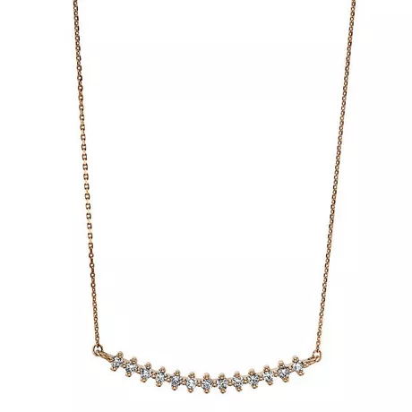 MUAU Schmuck  Collier 75018K Rotgold Diamant 0.17ct. 