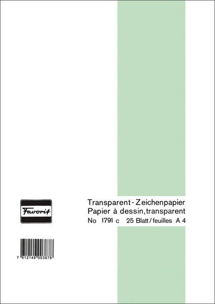 Favorit FAVORIT Transparentpapier A4 1791 C 60/65g 25 Blatt  