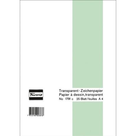 Favorit FAVORIT Transparentpapier A4 1791 C 60/65g 25 Blatt  