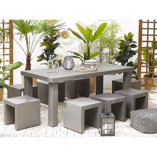 Beliani Set da pranzo per 6 persone en Cemento fibrorinforzato Industriale TARANTO  