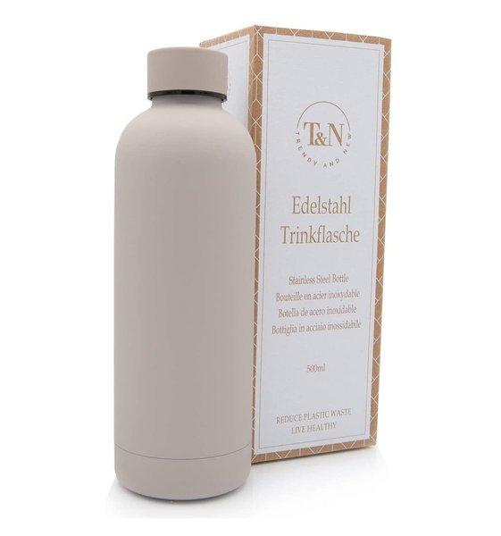 T&N  Edelstahl Trinkflasche (Mud Grey, 0.5 l) 