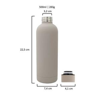 T&N  Edelstahl Trinkflasche (Mud Grey, 0.5 l) 