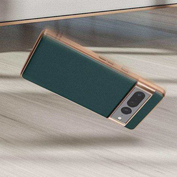 Avizar  Coque Cuir Google Pixel 7 Pro Vert Foncé 